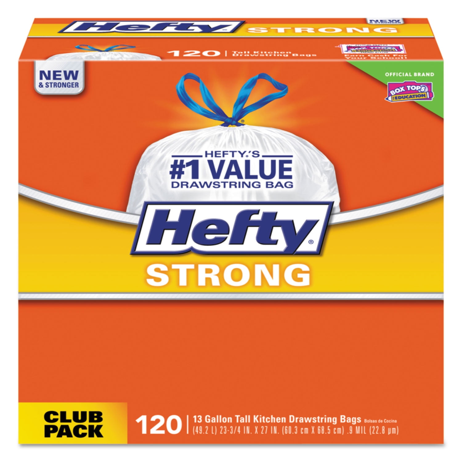 Hefty® Strong 13-Gallon Tall Kitchen Drawstring Trash Bags, 45 ct - Fry's  Food Stores