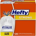 thumbnail image 1 of Hefty Strong Tall Kitchen Trash Bags, Unscented, 13 Gallon, 120 Count, 1 of 3