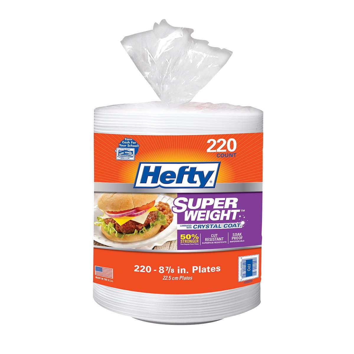 Hefty Super Weight 8 7 8 in Foam Plate 220 count