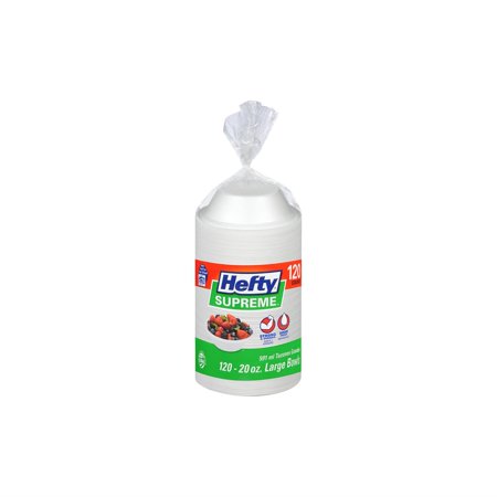 Hefty Supreme Foam Bowls (20 Oz., 120 Ct.) Wholesale, Cheap, Discount, Bulk (1 - Pack)