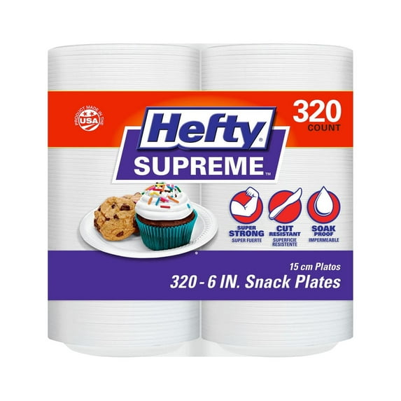 Hefty Supreme Foam Plates, 6" (320 ct.)