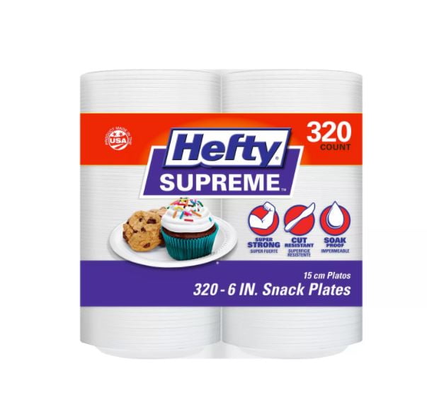 Hefty Supreme Foam Plates, 6" (320 ct.)
