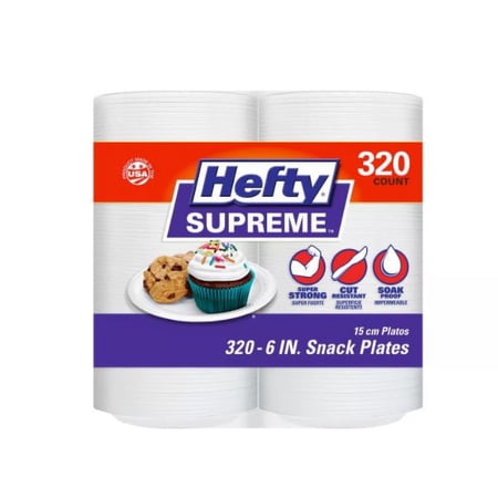 Hefty Supreme Foam Plates, 6" (320 ct.)