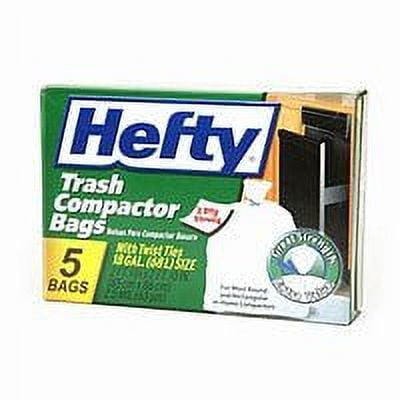 Hefty Trash Compactor Trash Bags, 18 Gallon, 5 Count