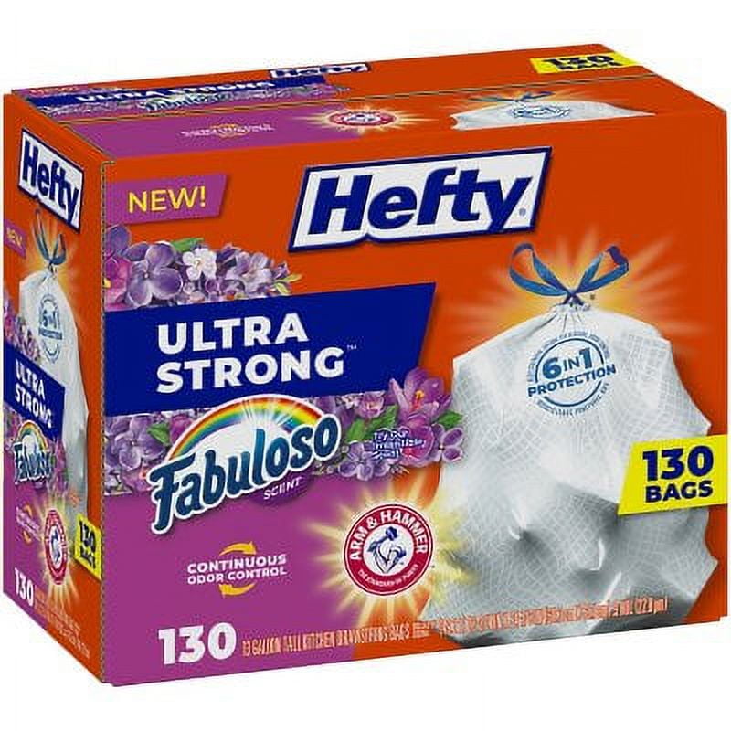 Hefty Ultra Strong Tall Kitchen Drawstring Trash Bags - Clean Burst Scent -  13 Gallon - 50ct : Target