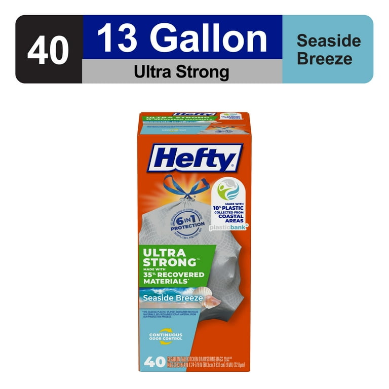 Hefty Ultra Strong 13 gallon Trash Bags, Tall Kitchen Trash Bags
