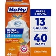 thumbnail image 1 of Hefty Ultra Strong 13 Gallon Trash Bags, Tall Kitchen Trash Bags, White, Citrus Twist Scent, 40 Bags, 1 of 12