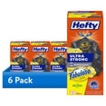 thumbnail image 1 of (6 pack) Hefty Ultra Strong 30 Gallon Trash Bags, Black Large Trash Bags, Fabuloso Lemon Scent, 20 Bags, 1 of 11