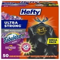 thumbnail image 1 of Hefty Ultra Strong 30 AIF9 Gallon Trash Bags, Trash Bags 30 Gallon Size, Multipurpose, Break Resistant Drawstring Closure, Resists Leaks, Punctures, and Tears, Black, Fabuloso Scent, 50 Bags, 1 of 3