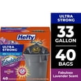 thumbnail image 1 of Hefty Ultra Strong 33 Gallon Trash Bags, Large Trash Bags, Black, Fabuloso Scent, 40 Bags, 1 of 11
