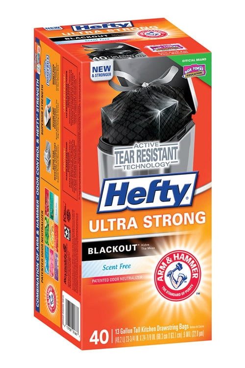 Hefty Steel Custom Fit B Size Drawstring Trash Bags, Black, Unscented, –  WellBeing Marts