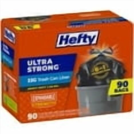 Hefty Ultra Strong Drawstring Trash Bags, Unscented, 33 Gallon, 90 ct.