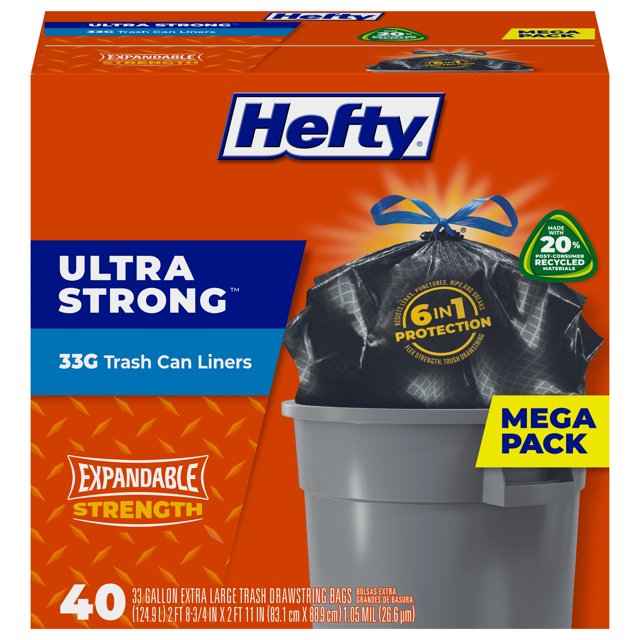 Find Your Perfect Hefty Ultra Strong Large Trash Bags, Black, Unscented