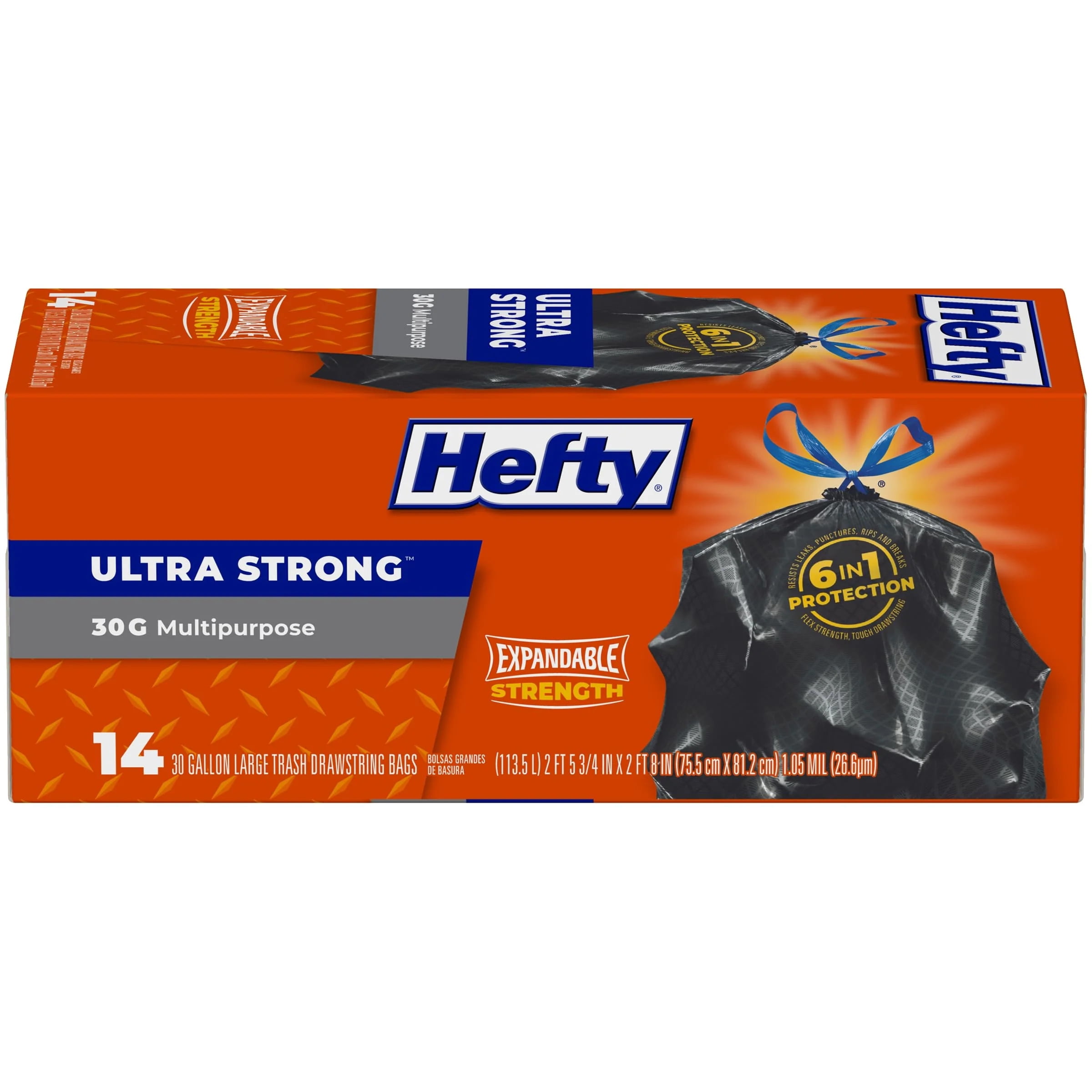 Hefty Strong 33-Gallon Extra Large Drawstring Bags Mega Pack, 48 ct - Kroger