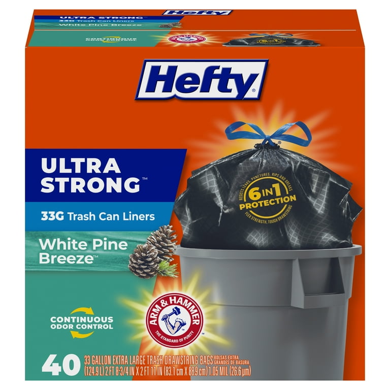 Hefty 4 Gal. Small White Trash Bag (30-Count)