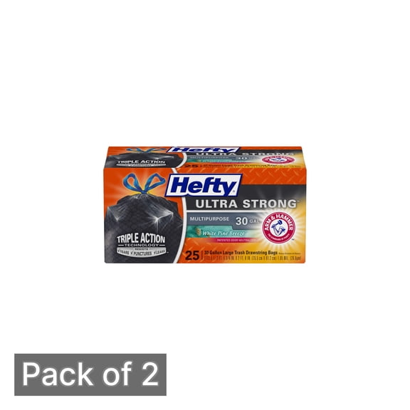 Hefty Ultra Strong Multipurpose Large Trash Bags (Pack of 2)
