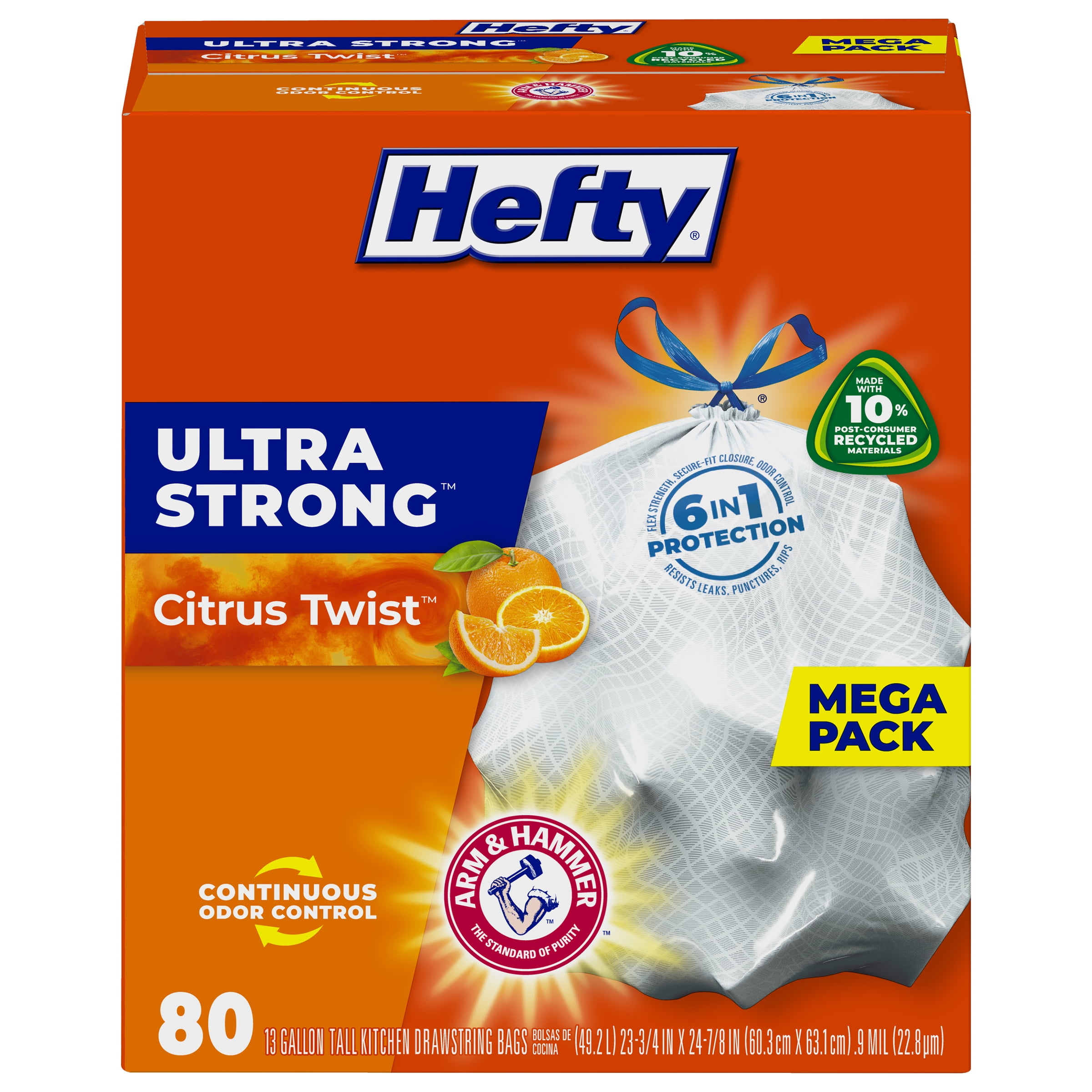 Hefty Ultra Strong 50-Count 30-Gallon Multipurpose Trash Bags
