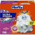 thumbnail image 1 of Hefty Ultra Strong Tall Kitchen Trash Bags, Fabuloso Scent, 13 Gallon, 110 Count, 1 of 5