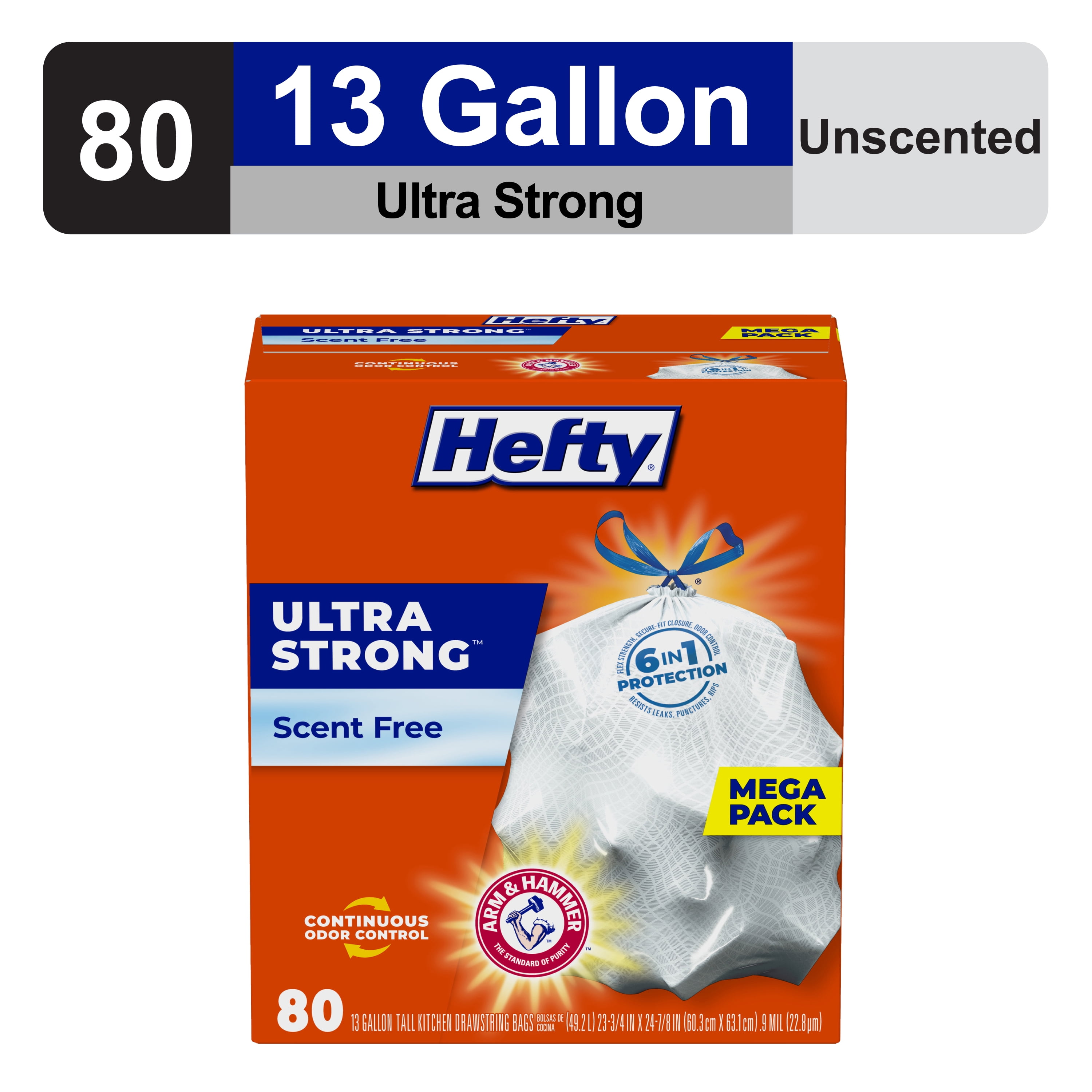 Hefty Ultra Strong 13 gallon Trash Bags, Tall Kitc