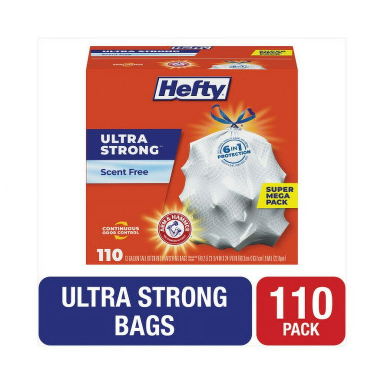 Ultra Strong Tall Kitchen and Trash Bags, 13 gal, 0.9 mil, 23.75 Ultra Strong Tall Kitchen and Trash Bags, 13 gal, 0.9 mil, 23.75