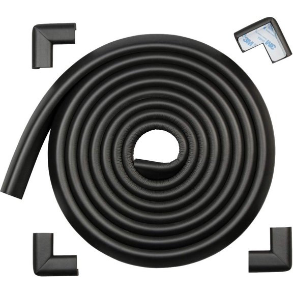 HeftyFit Edge Corner Protector  Proofing (Large 15ft Edge 4 Corners), Heavy-Duty, Soft NBR Rubber Foam, Furniture Fireplace Safety Bumper Guard, Adhesive, Oyster White (Off White)