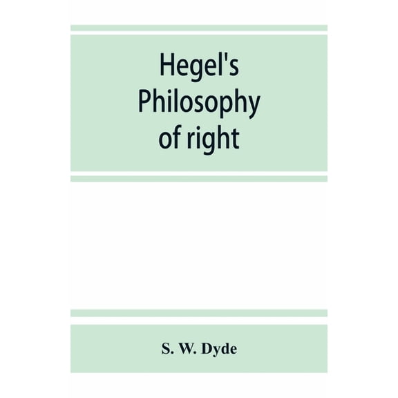 Hegel's Philosophy of right, (Paperback)