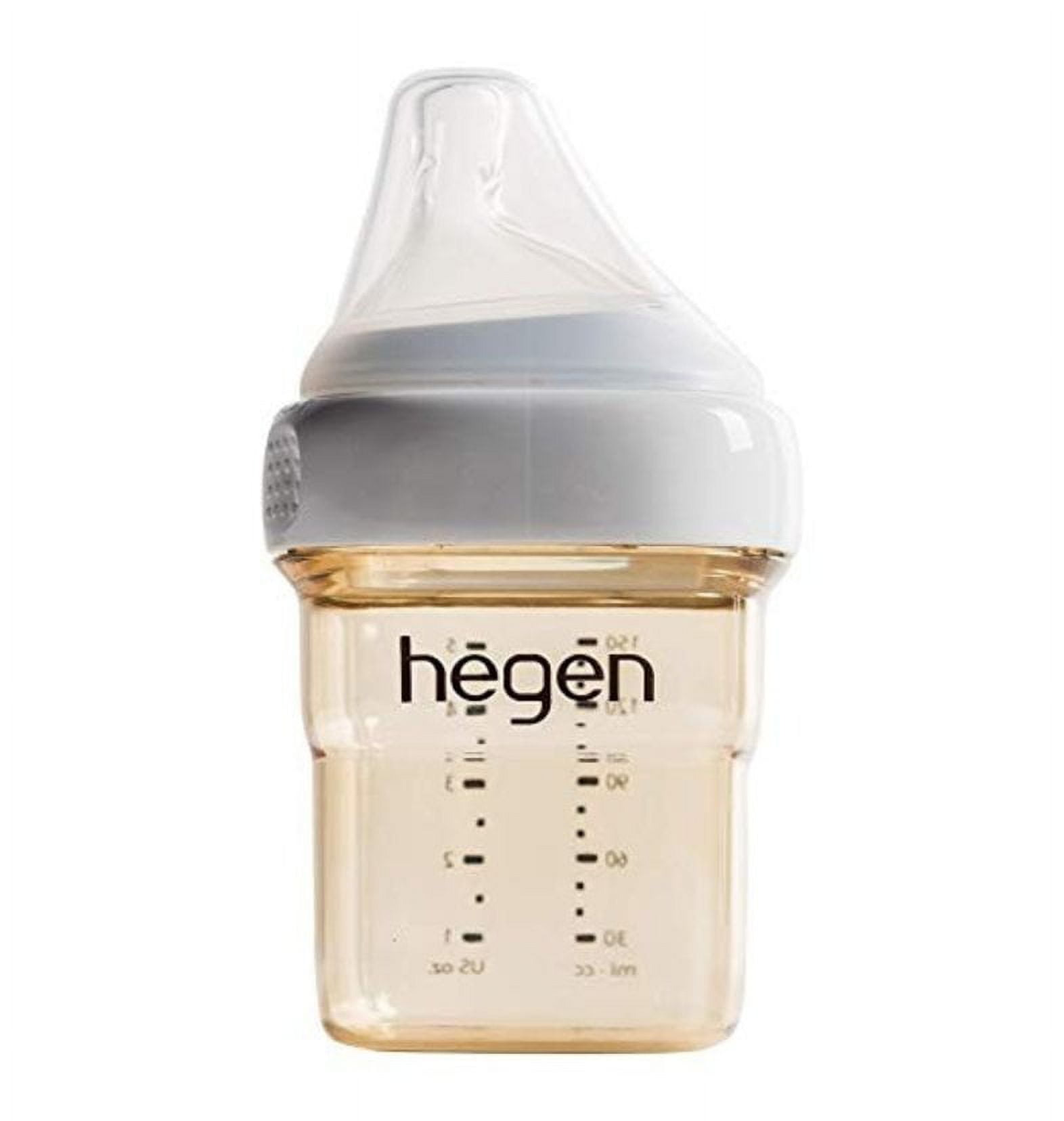 Hegen Baby Bottles Anti Colic Baby Bottles Wide Neck Breastfeeding System 5 oz with Slow