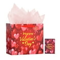 Hehanda 13" Valentines Gift Bags, Valentines Bags with Wrapping Paper