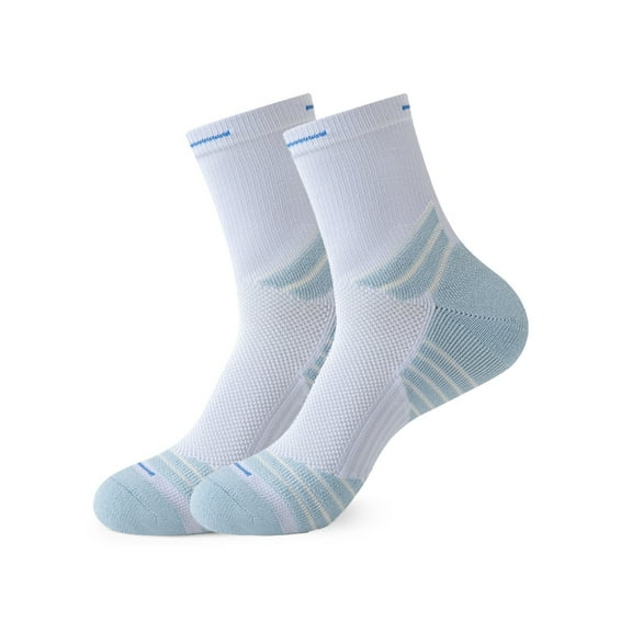Hehanda 2 Pairs of Anti-Slip Shock-Absorbing Basketball Socks in Medium-High Thickened Sports Socks