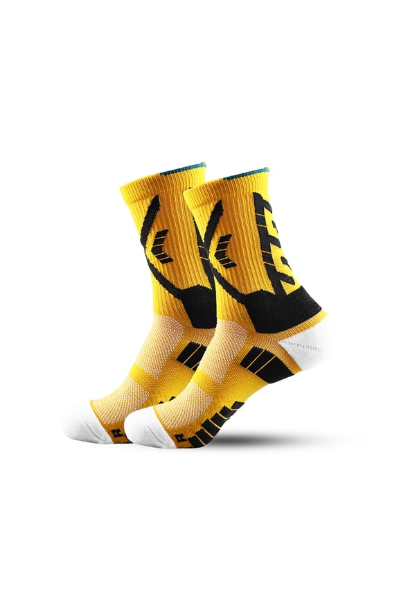 Hehanda 2 Pairs of Men's Cushioned Shock Absorbing Basketball Socks