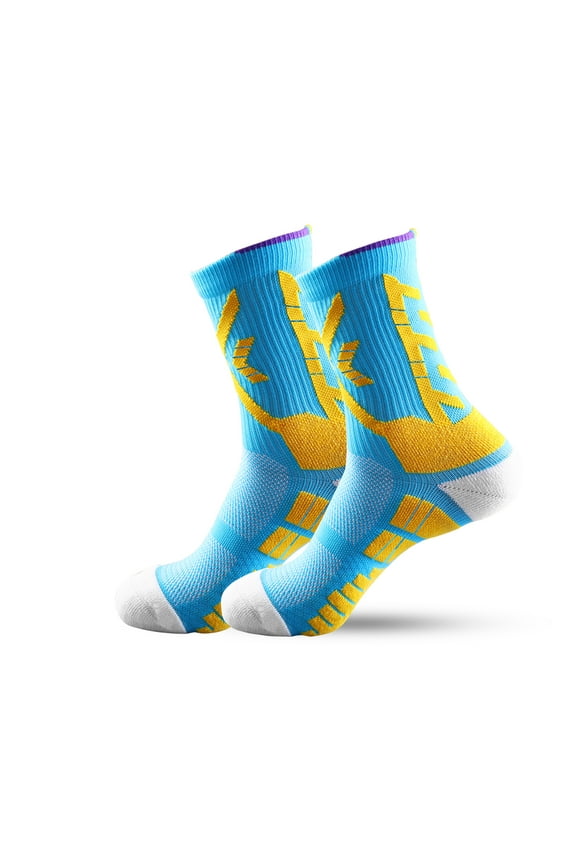 Hehanda 2 Pairs of Men's Cushioned Shock Absorbing Basketball Socks