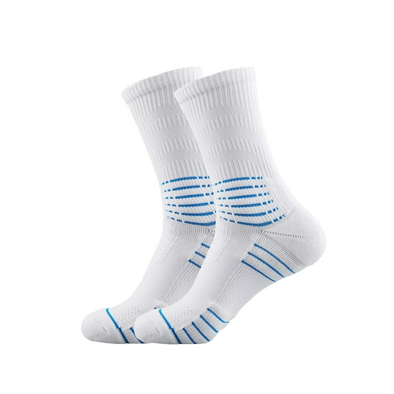 Hehanda 2 Pairs of Men's Towel Bottom Shock-Absorbing Basketball Socks Breathable and Sweat-Absorbing Professional Sports Socks