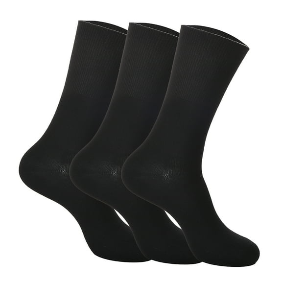 Hehanda 3 Pairs Soft Breathable White Diabetic Socks,Seamless Socks with Non Binding Top