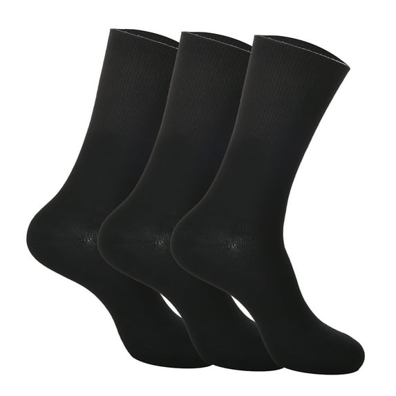 Hehanda 3 Pairs Soft Breathable White Diabetic Socks,Seamless Socks with Non Binding Top