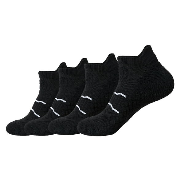 Hehanda 4 Pairs of Outdoor Towel Bottom Short Socks Couple Professional Running Socks