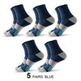 thumbnail image 1 of Hehanda 5 Pairs of Men's Mid-Calf Basketball Socks - Color Blocking Sweat and Odor Resistant Sports Socks, 1 of 5