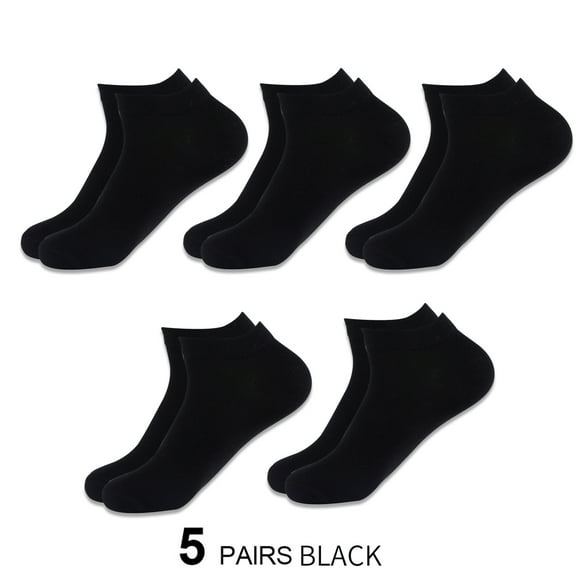 Hehanda 5 Pairs of Men's Summer Thin Boat Socks - Casual Shallow Cotton Socks