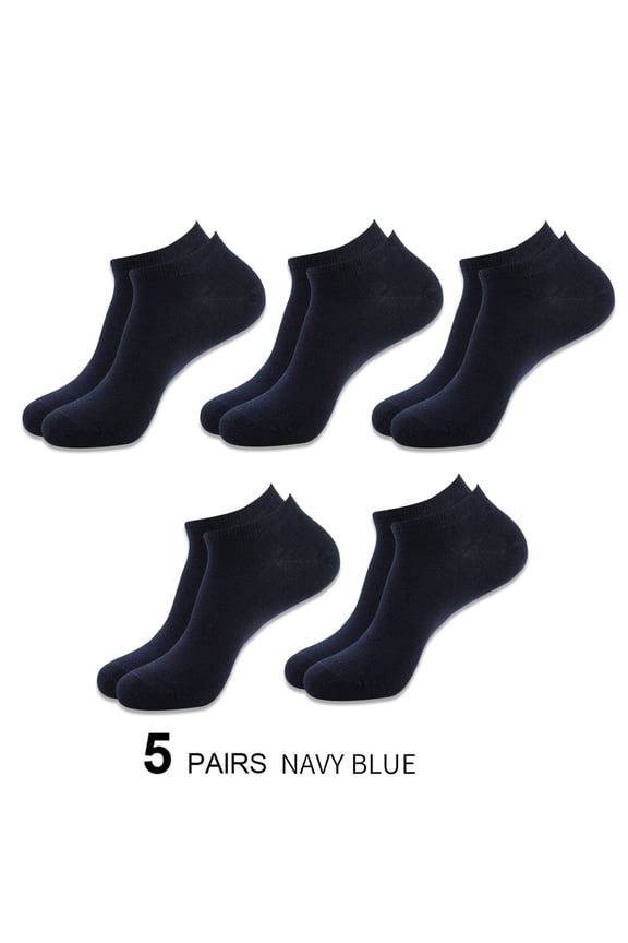 Hehanda 5 Pairs of Men's Summer Thin Boat Socks - Casual Shallow Cotton Socks