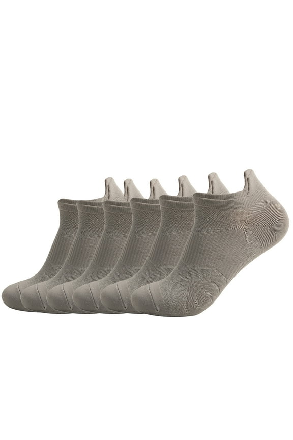 Hehanda 6 Pairs of Ankle Athletic Running Socks, Low Cut Breathable Cushioned Tab Socks for Men and Women