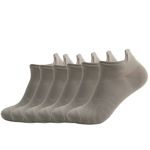 Hehanda 6 Pairs of Ankle Athletic Running Socks, Low Cut Breathable Cushioned Tab Socks for Men and Women