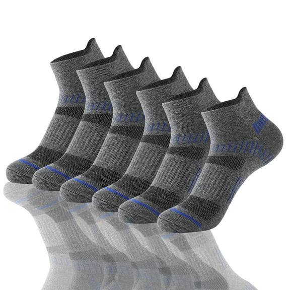 Hehanda 6 Pairs of Low-Top Shallow Cotton Socks Sweat-Absorbing and Anti-Odor Sports Socks