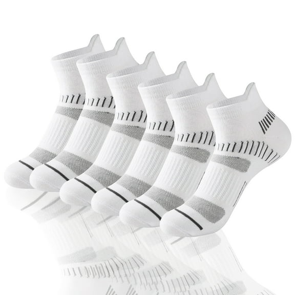 Hehanda 6 Pairs of Low-Top Shallow Cotton Socks Sweat-Absorbing and Anti-Odor Sports Socks