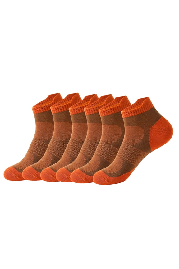 Hehanda 6 Pairs of Men's Multi-Pack Mesh Ventilating Comfort Fit Performance Low-Cut Socks