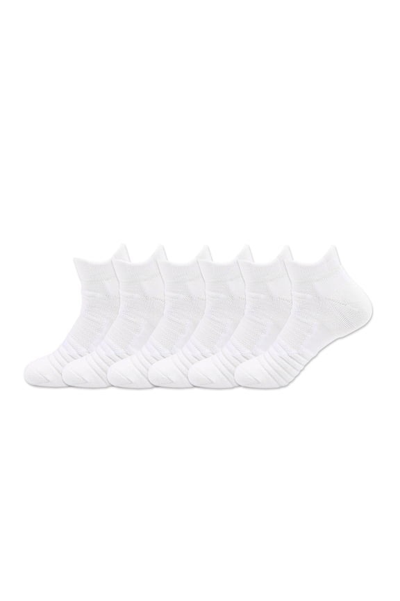 Hehanda 6 Pairs of Men's Outdoor Running Sports Socks Short Towel Bottom Boat Socks