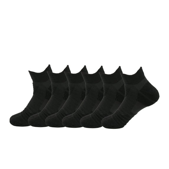 Hehanda 6 Pairs of Men's Outdoor Running Sports Socks Short Towel Bottom Boat Socks