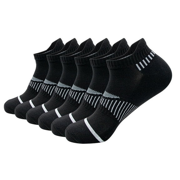 Hehanda 6 Pairs of Professional Fitness Running Short Sports Socks - Shock Absorbing and Breathable Socks