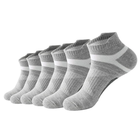Hehanda 6 Pairs of Short Running Basketball Socks Breathable Sweat-Absorbing Cotton Socks