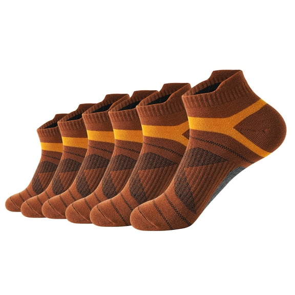 Hehanda 6 Pairs of Short Running Basketball Socks Breathable Sweat-Absorbing Cotton Socks