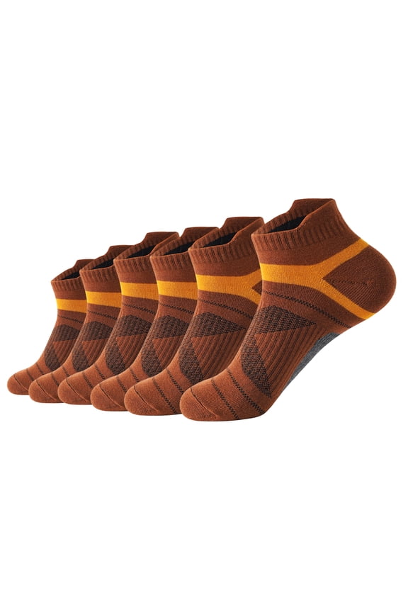 Hehanda 6 Pairs of Short Running Basketball Socks Breathable Sweat-Absorbing Cotton Socks