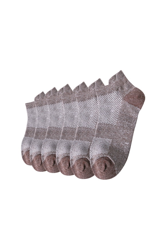 Hehanda 6 Pairs of Summer Short Sweat Absorption Anti-Odor Sports Socks